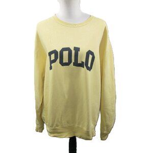 Polo Ralph Lauren Light Yellow Crew Neck Sweatshirt Size Large